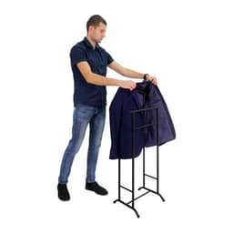 Вешалка костюмная «Стиль», 47×34.8×108 см, чёрная