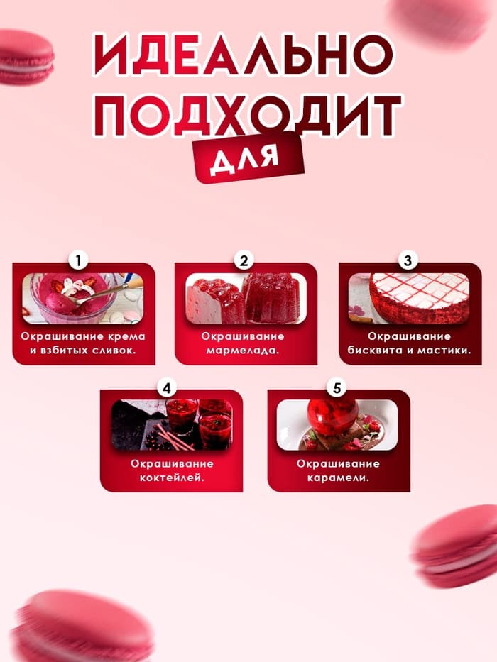 Пищевой краситель Top Decor гелевый «Брусничная», 100 г