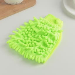 Варежка для уборки Доляна «Букли», микрофибра односторонняя, 15×20 см, МИКС