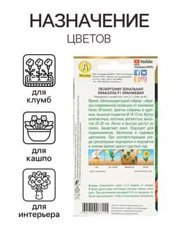 Семена цветов Пеларгония "Рафаэлла", оранжевая, F1, 5 шт