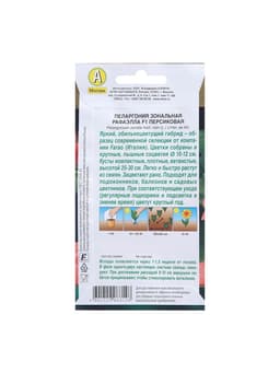 Семена цветов Пеларгония "Рафаэлла", персиковая, F1, 5 шт