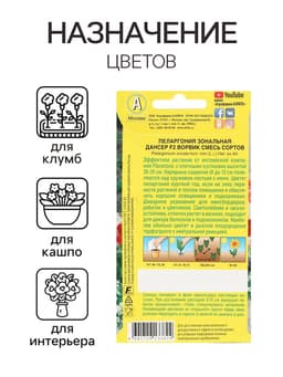 Семена цветов Пеларгония "Дансер Ворвик", смесь окрасок, F2, 5 шт.