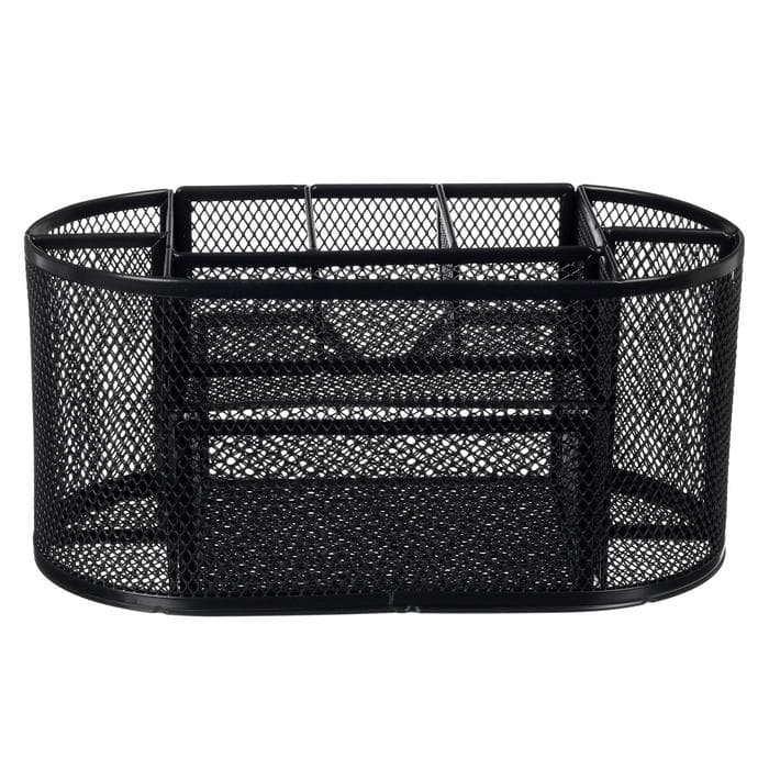 Подставка для канцелярских мелочей 9 отделений, сетка металл, чёрная