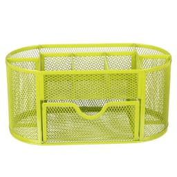 Подставка для канцелярских мелочей 9 отделений, сетка металл, зелёная