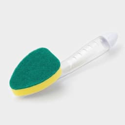 Губка для посуды Доляна, с ручкой дозатором, поролон, абразивное покрытие, 24×5.5×8 см