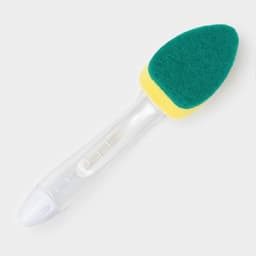 Губка для посуды Доляна, с ручкой дозатором, поролон, абразивное покрытие, 24×5.5×8 см