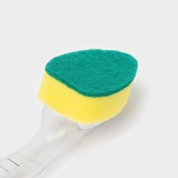 Губка для посуды Доляна, с ручкой дозатором, поролон, абразивное покрытие, 24×5.5×8 см