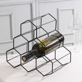 Подставка для бутылок Доляна «Соты», 28.5×27.4×21 см, чёрная