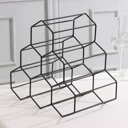 Подставка для бутылок Доляна «Соты», 28.5×27.4×21 см, чёрная