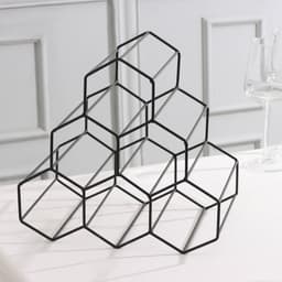 Подставка для бутылок Доляна «Соты», 28.5×27.4×21 см, чёрная