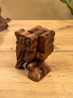 Шкатулка с секретом «Сова», 12×7×6.5 см