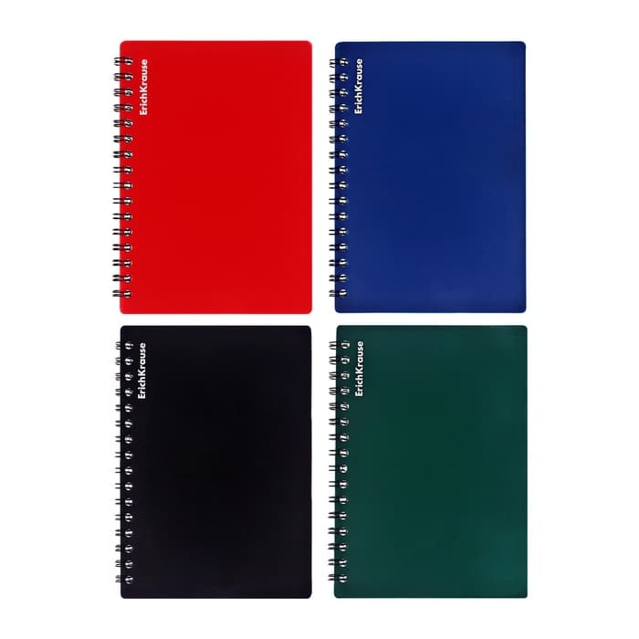 Тетрадь на спирали ErichKrause. Classic А6, 60 листов, в клетку, пластиковая обложка, блок офсет, МИКС
