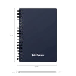 Тетрадь на спирали ErichKrause. Classic А6, 60 листов, в клетку, пластиковая обложка, блок офсет, МИКС