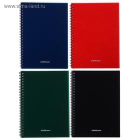 Тетрадь на спирали ErichKrause. Classic А5, 60 листов, в клетку, пластиковая обложка, блок офсет, МИКС