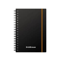 Тетрадь на спирали ErichKrause. Accent А6, 80 листов, в клетку, пластиковая обложка, на резинке, блок офсет, МИКС