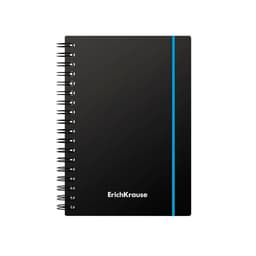 Тетрадь на спирали ErichKrause. Accent А6, 80 листов, в клетку, пластиковая обложка, на резинке, блок офсет, МИКС