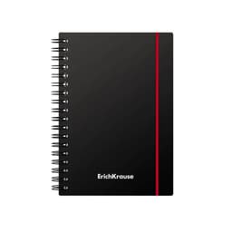 Тетрадь на спирали ErichKrause. Accent А6, 80 листов, в клетку, пластиковая обложка, на резинке, блок офсет, МИКС
