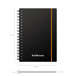 Тетрадь на спирали ErichKrause. Accent А6, 80 листов, в клетку, пластиковая обложка, на резинке, блок офсет, МИКС
