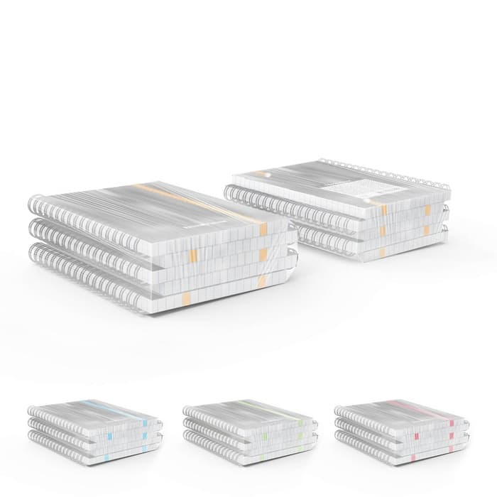 Тетрадь на спирали ErichKrause. Accent А6, 80 листов, в клетку, пластиковая обложка, на резинке, блок офсет, МИКС