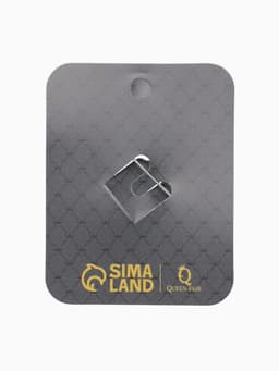 Брошь «Стетоскоп кардиограмма», синяя в серебре