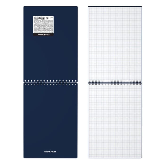 Блокнот А5, 60 листов в клетку, на гребне ErichKrause Classic, пластиковая обложка, блок офсет