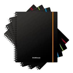 Тетрадь на спирали ErichKrause. Accent А5, 80 листов, в клетку, пластиковая обложка, на резинке, блок офсет, МИКС