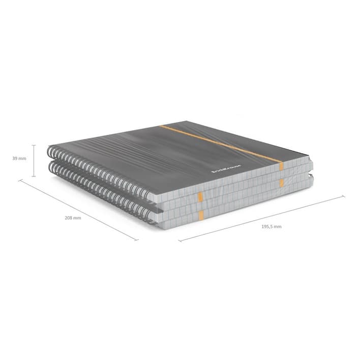 Тетрадь на спирали ErichKrause. Accent А5, 80 листов, в клетку, пластиковая обложка, на резинке, блок офсет, МИКС