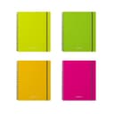 Тетрадь на спирали ErichKrause. Neon А5, 80 листов, в клетку, пластиковая обложка, на резинке, блок офсет, МИКС