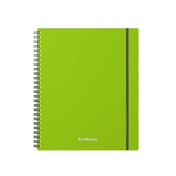 Тетрадь на спирали ErichKrause. Neon А5, 80 листов, в клетку, пластиковая обложка, на резинке, блок офсет, МИКС