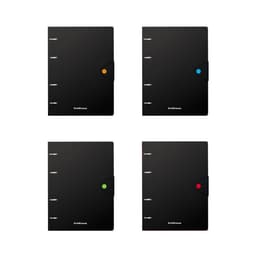 Тетрадь на кольцах ErichKrause. Accent А5, 80 листов, в клетку, пластиковая обложка, на кнопке, блок офсет, 100% белизна, МИКС