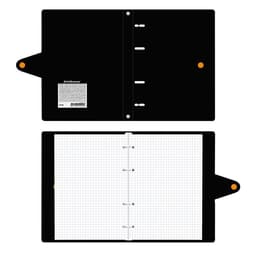 Тетрадь на кольцах ErichKrause. Accent А5, 80 листов, в клетку, пластиковая обложка, на кнопке, блок офсет, 100% белизна, МИКС