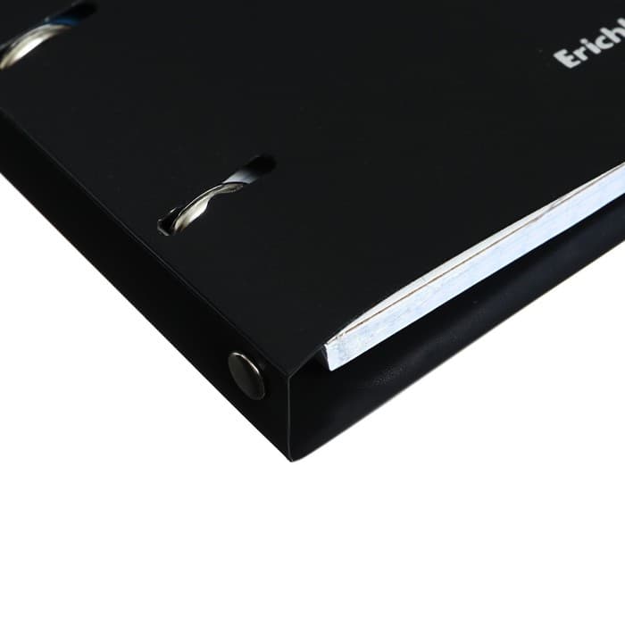 Тетрадь на кольцах ErichKrause. Accent А5, 80 листов, в клетку, пластиковая обложка, на кнопке, блок офсет, 100% белизна, МИКС