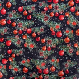 Упаковочная бумага на Новый год «Шары на ветвях», 70×100 см, глянцевая