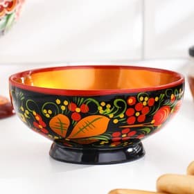 Салатник деревянный хохлома «Средний», 14×7.5 см