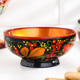 Салатник деревянный хохлома «Средний», 14×7.5 см