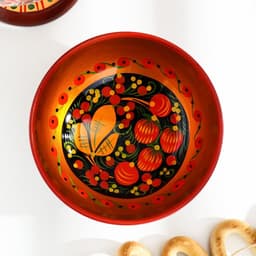 Салатник деревянный хохлома «Средний», 14×7.5 см