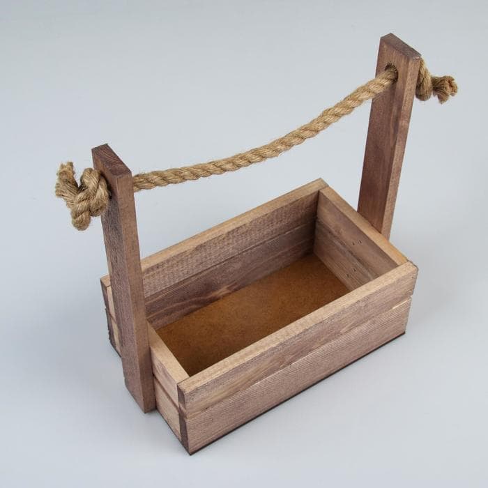 Подарочный ящик «Аром», ручка - канат, цвет состаренный дуб, набор 2 шт.