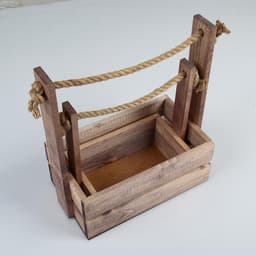 Подарочный ящик «Аром», ручка - канат, цвет состаренный дуб, набор 2 шт.