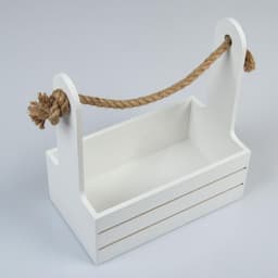 Подарочный ящик Dear, деревянный, ручка-канат, белый, набор 2 шт.