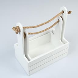 Подарочный ящик Dear, деревянный, ручка-канат, белый, набор 2 шт.