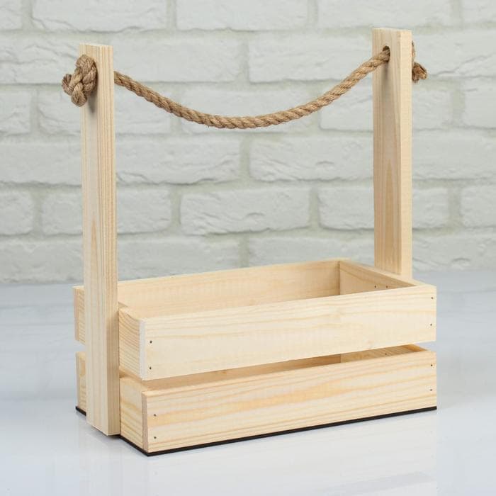 Подарочный ящик «Аром», 28×15×30 см, деревянный, ручка - канат