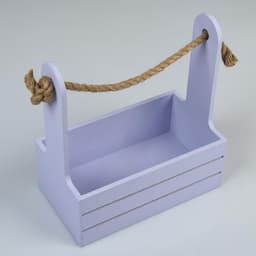 Подарочный ящик «Аром», деревянный, ручка - канат, лавандовый, набор 3 шт.