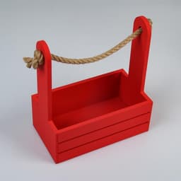 Подарочный ящик «Аром», деревянный, ручка - канат, красный, набор 3 шт.