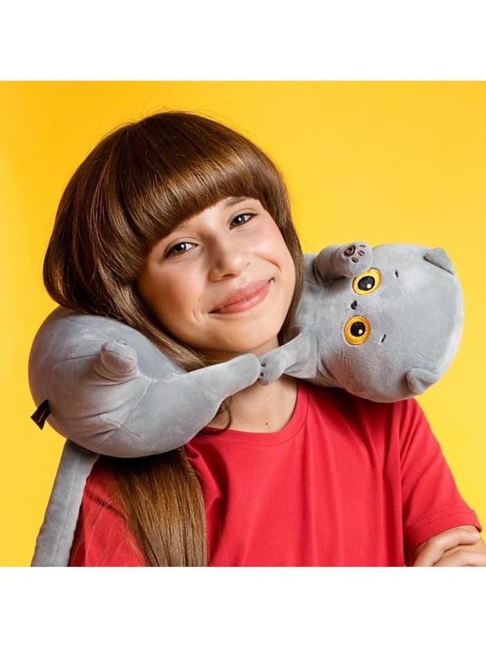 Мягкая игрушка «Дорожная подушка Кот Басик», 60 см