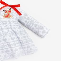 Боди - платье детское «Крошка Я. Олени», рост 68-74 см, белое