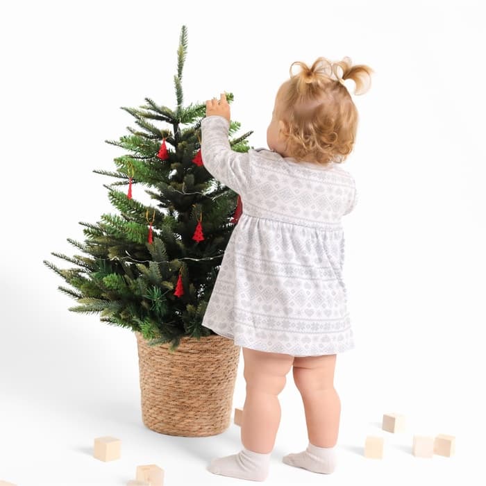 Боди - платье детское «Крошка Я. Олени», рост 86-92 см, белое