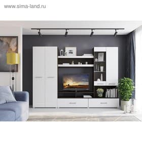 Гостиная «Ненси 1», 2800×2000×466 мм, цвет венге/белый