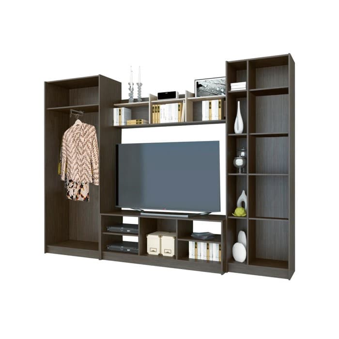 Гостиная «Милан», 3000×2046×446 мм, цвет кантерберри/дуб сонома