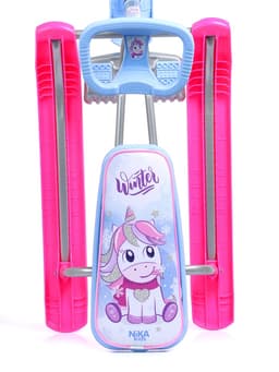 Снегокат «Тимка спорт 1+» с единорогом, голубой, розовый, ТС1-М/ЕР Nika Kids