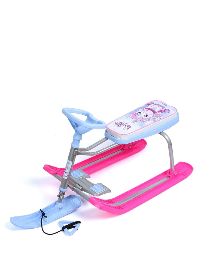 Снегокат «Тимка спорт 1+» с единорогом, голубой, розовый, ТС1-М/ЕР Nika Kids